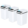 Bathroom Automatic Trash Can 3 Pack 2.2 Gallon Motion Sensor