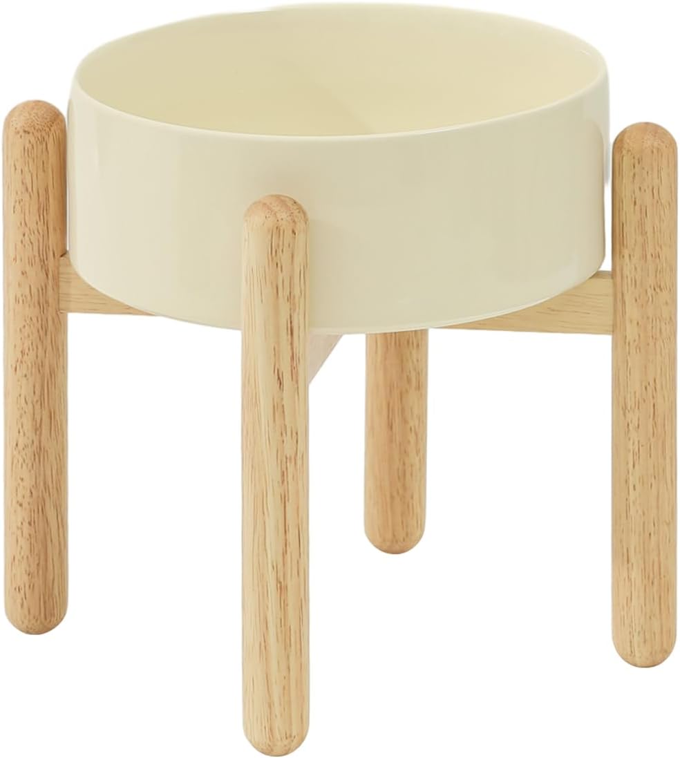 Ceramic Raised Dog Bowl with Stand for Large Breed Dogs