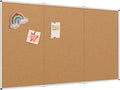 VIZ-PRO 96 in x 48 in Large Cork Bulletin Board - Foldable Wall-Mount