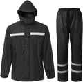 Men's Rain Suit High Visibility Reflective Work Rain Jacket Pants