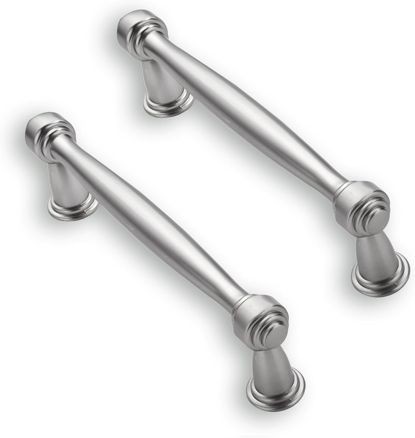 Solid Heavy Duty 3-1/2 Inch Brushed Satin Nickel Cabinet Pulls