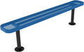 6 Ft Thermoplastic Coated Outdoor Bench - Textured Light Blue