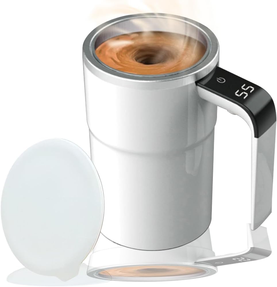 OUGETHER Self-Stirring Coffee Mug: Rechargeable & Smart