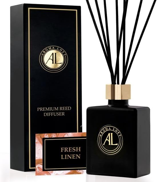 Fresh Linen Reed Diffuser Set - Elegant Scented Sticks for Home