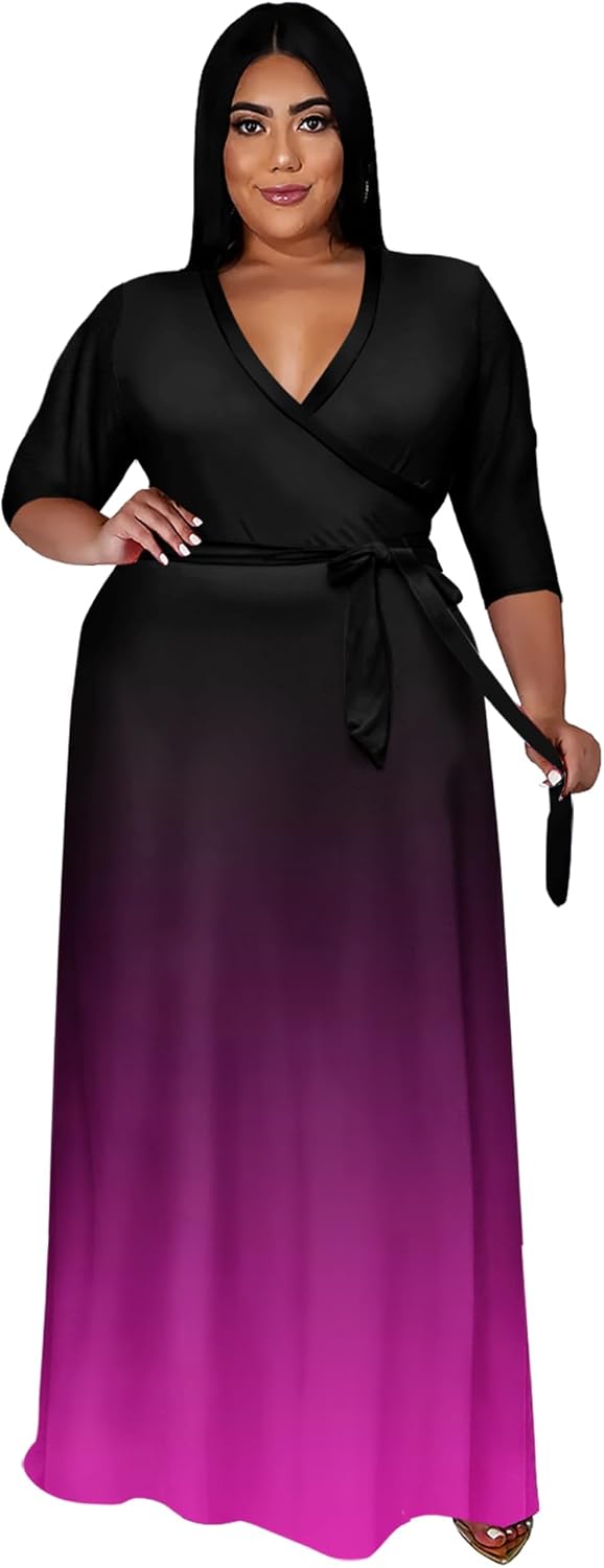 Floral Maxi Dress for Women by Runwind - Plus Size Elegance