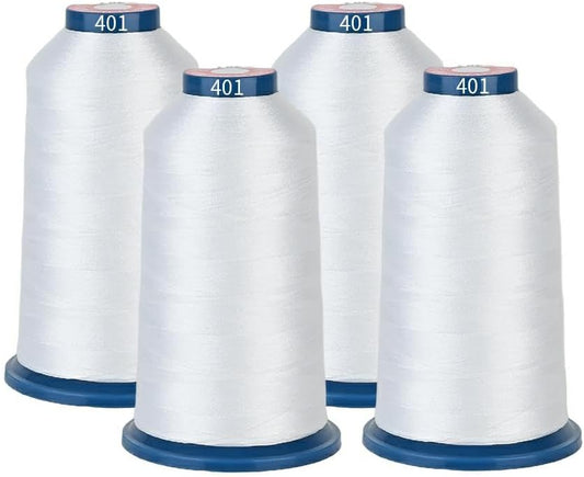 4000M White Embroidery Thread - Fits All Machines