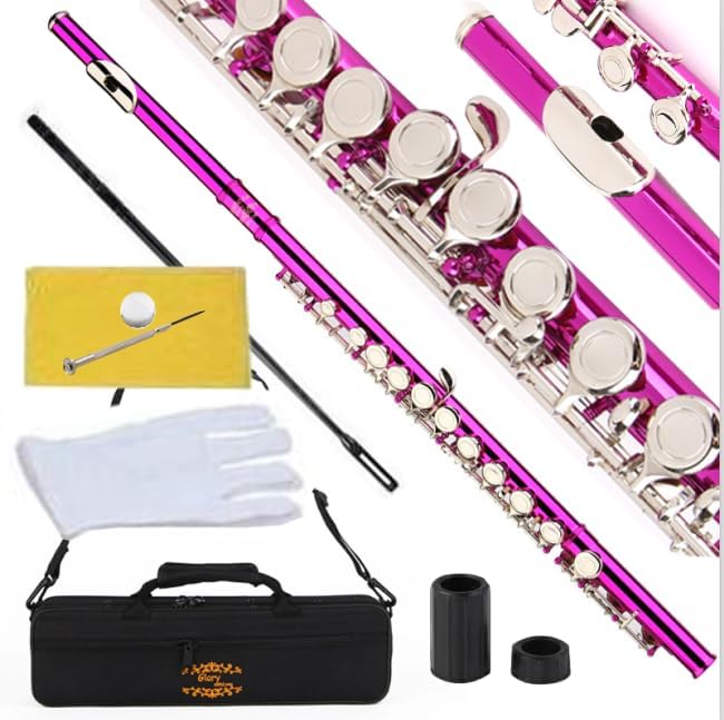 Glory Closed Hole C Flute with Case, Tuning Rod and Cloth