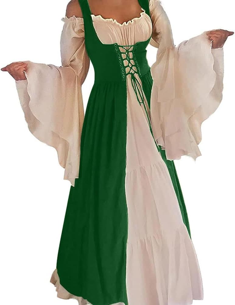 Abaowedding Womens's Medieval Renaissance Costume Cosplay Dress