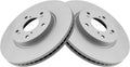 TRQ Front Brake Rotors Set Vented Premium G-Coated Compatible
