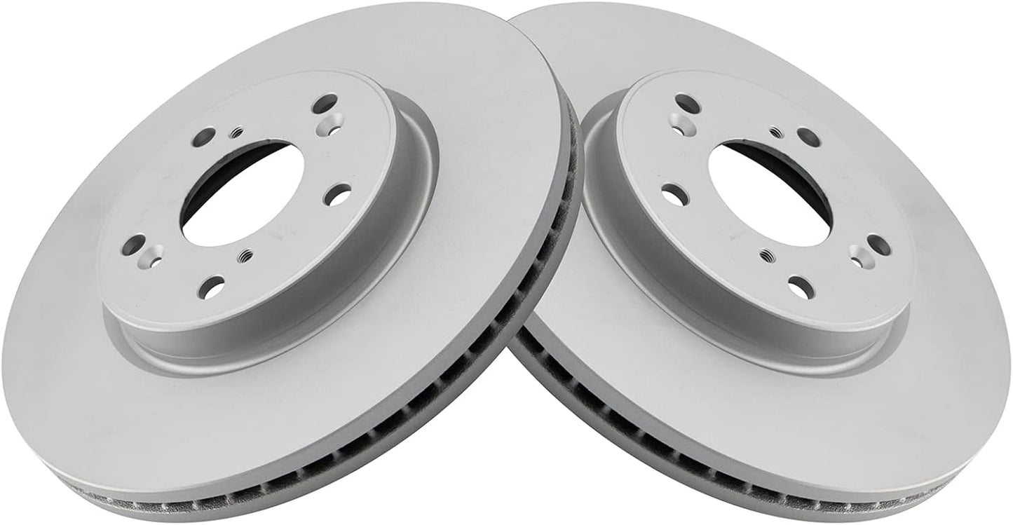 TRQ Front Brake Rotors Set Vented Premium G-Coated for Honda
