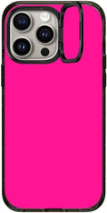 Impact Ring Stand Case for iPhone 15 Pro Max - Clear Black Neon Pink