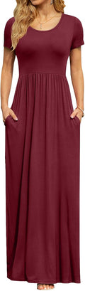 DB MOON Womens 2025 Summer Maxi Dress with Pockets - Empire Waist