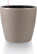Dexceder 9x8 in Self Watering Planter Taupe Matte - No Root Rot