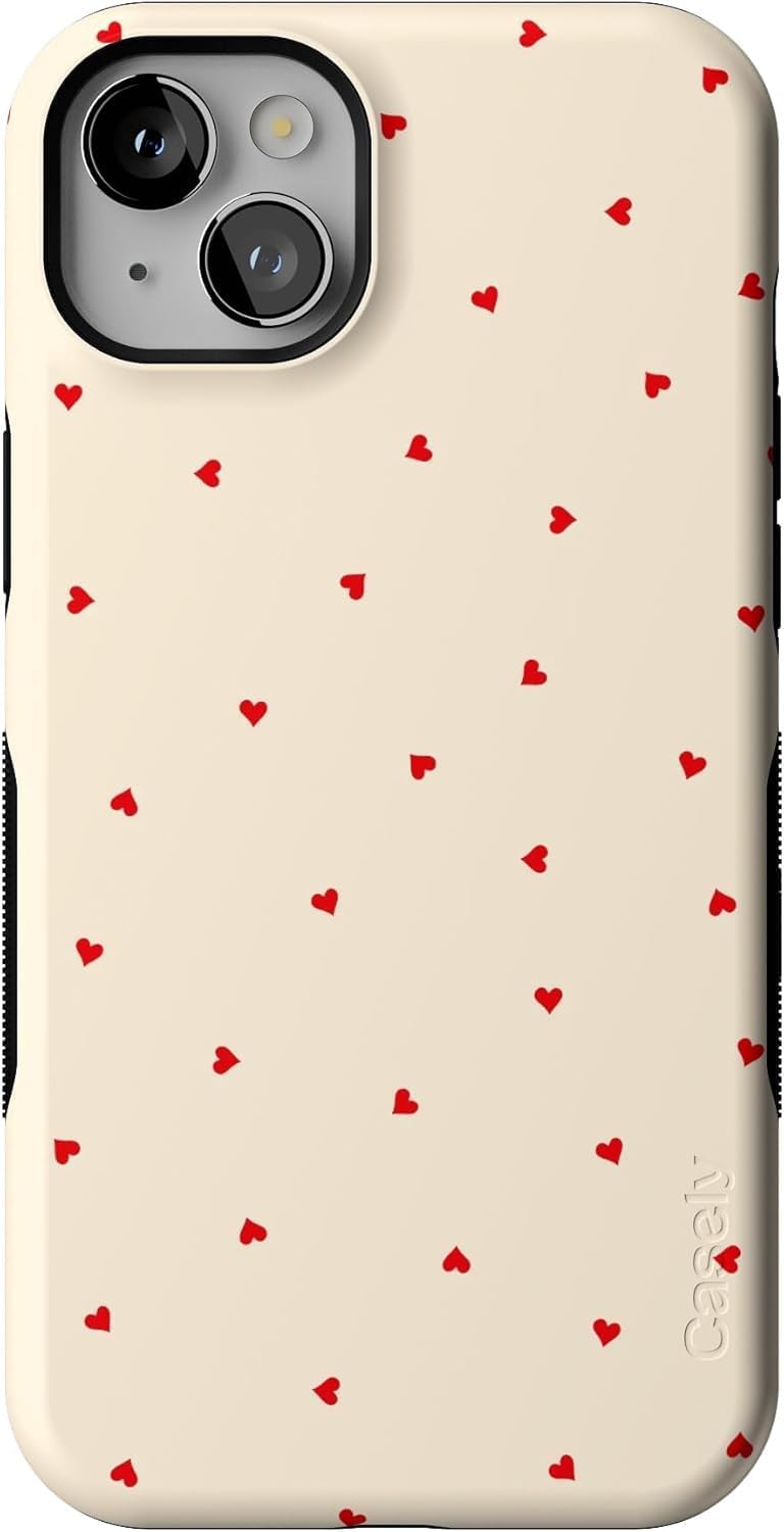 Casely iPhone 14 Plus Case - Bold Protection with Tiny Hearts