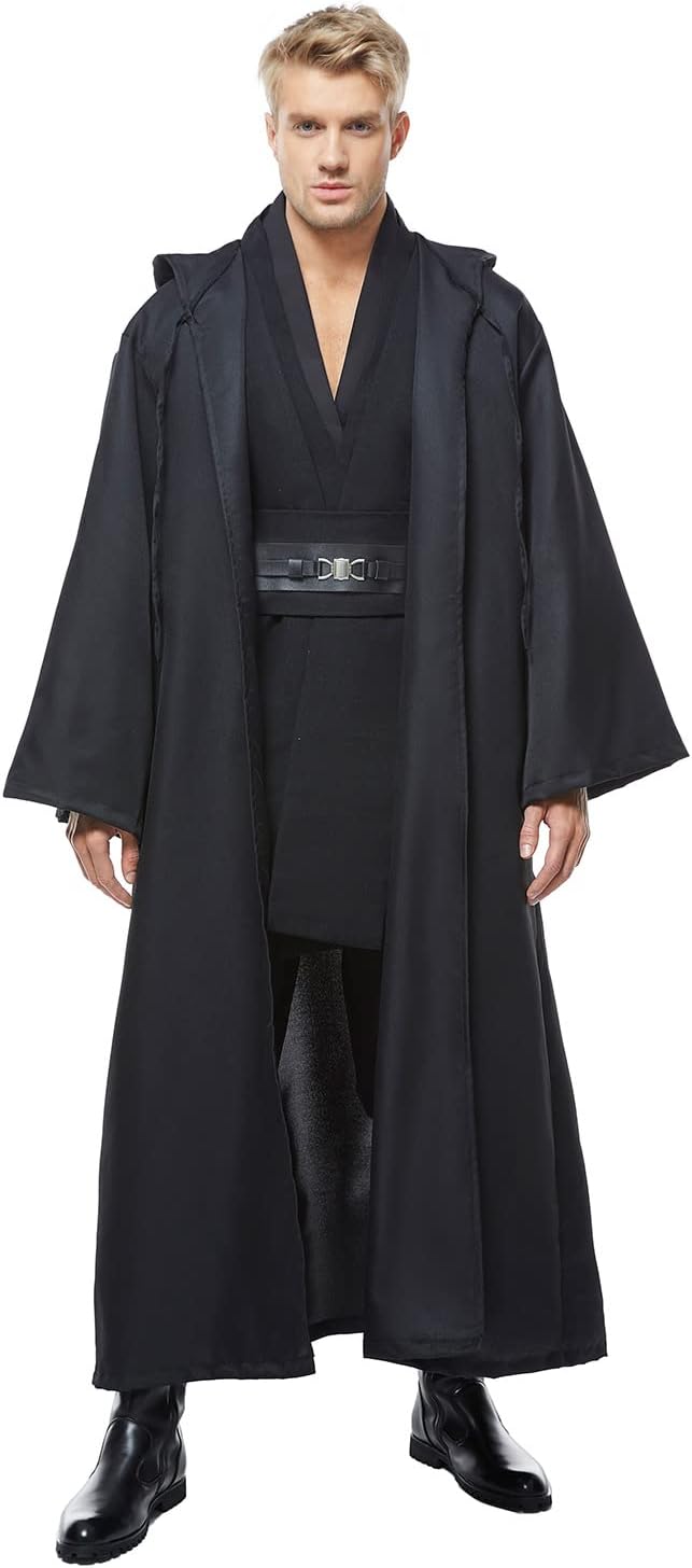 Skywalker Costume Tunic Hooded Robe for Men Adult Cosplay
