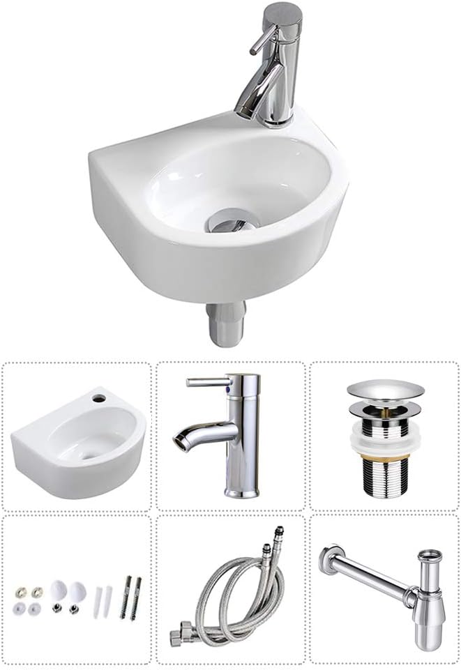 Wall Hung Basin Sink Small Cloakroom Basin for Compact Spaces