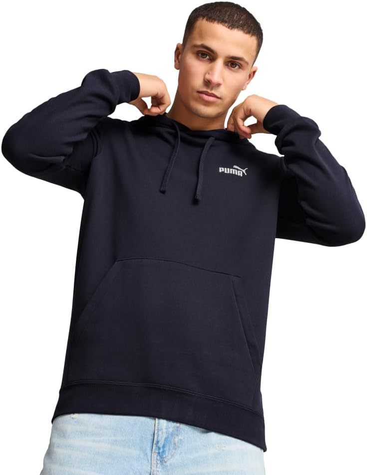 PUMA Essentials Logo Fleece Hoodie for Men in Plus Sizes