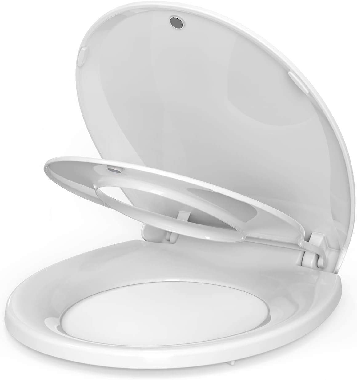 Round Toilet Seat with Built-in Toddler Seat for Potty Training