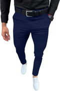 Mens Slim Fit Stretch Dress Pants for Work and Golf - Stylish Fit