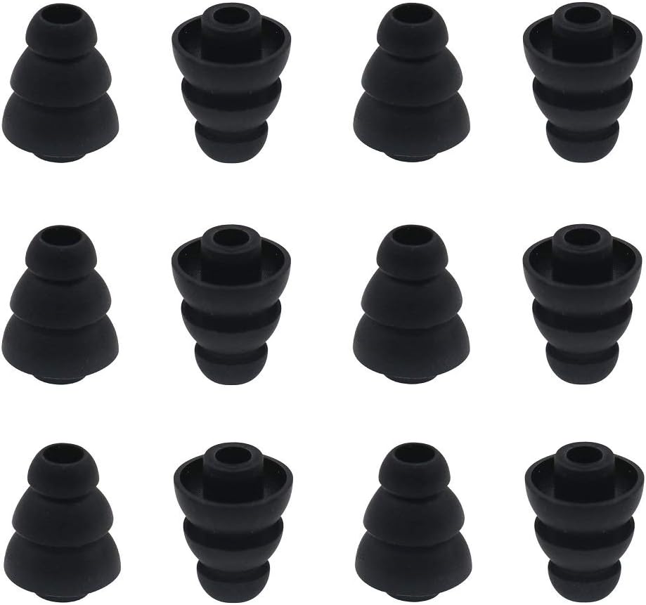 Enhanced Comfort: 6 Pairs Triple Flange Ear Tips [Small Size]