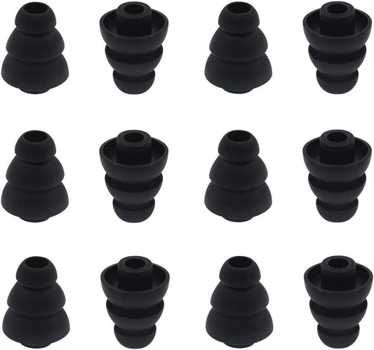 Enhanced Comfort: 6 Pairs Triple Flange Ear Tips [Small Size]