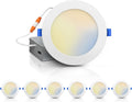 6 in LED Recessed Ceiling Light 5CCT Selectable - Ultra-Thin Dimmable