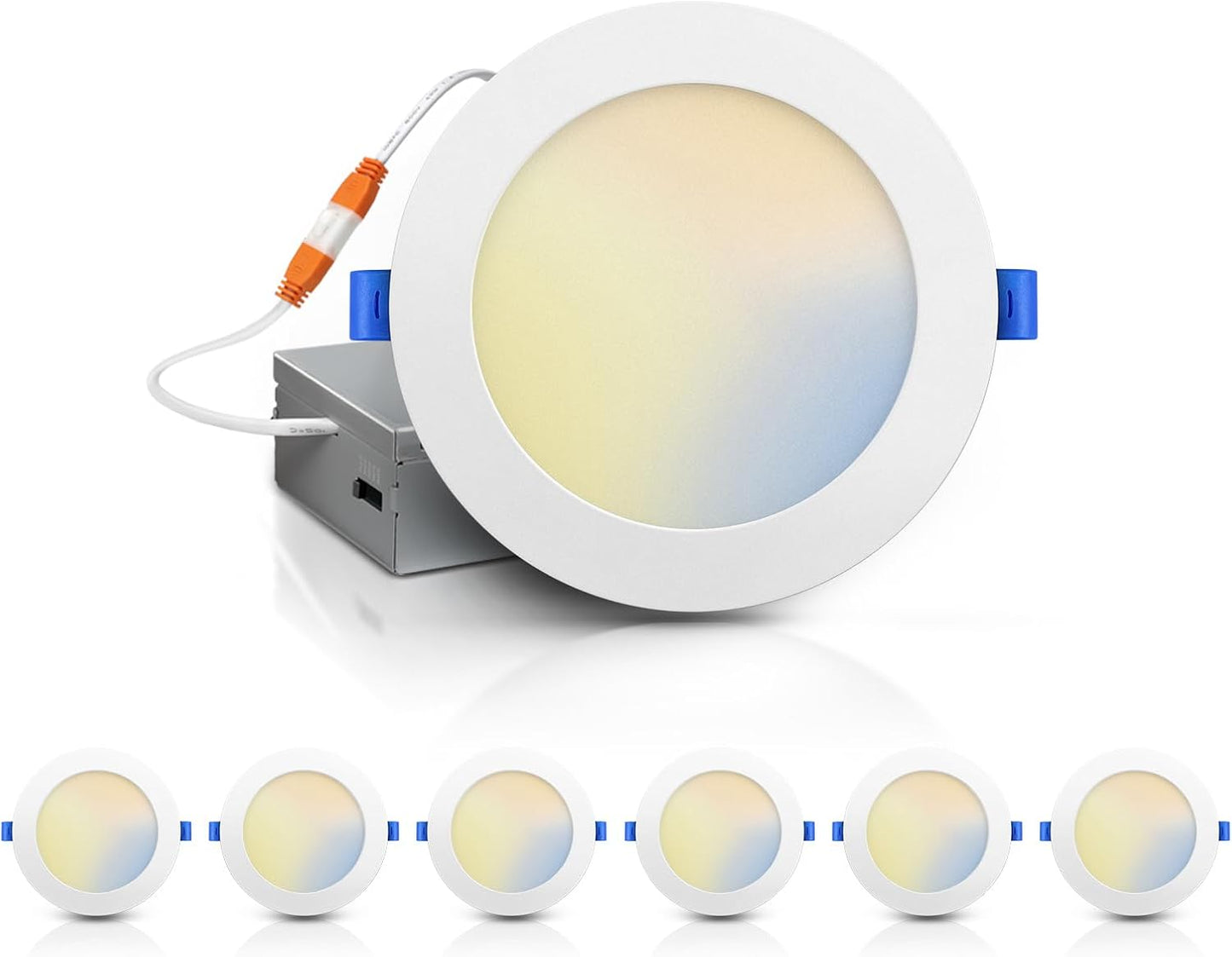ECOELER 6 Pack 6 Inch 5CCT Ultra-Thin LED Recessed Lights