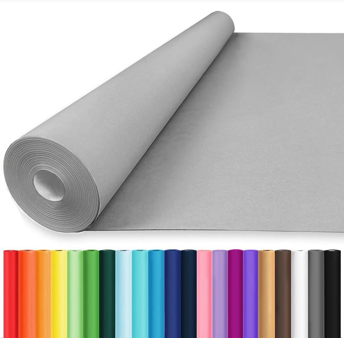 Premium 36in x 2400in Grey Wrapping Paper for All Occasions
