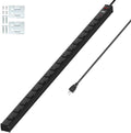 16-Outlet Long Power Strip Heavy Duty Surge Protector - Wide Spaced