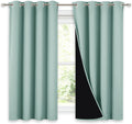 Blackout Curtains 54 in Long Double-Deck Thermal Lined Panels - Deep