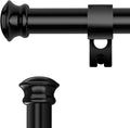 Black Stainless Steel Curtain Rods - Heavy Duty & Easy Install