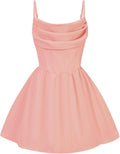 Girls Formal Cowl Neck Ruffle Dress for Teens - Elegant Ruched Fit