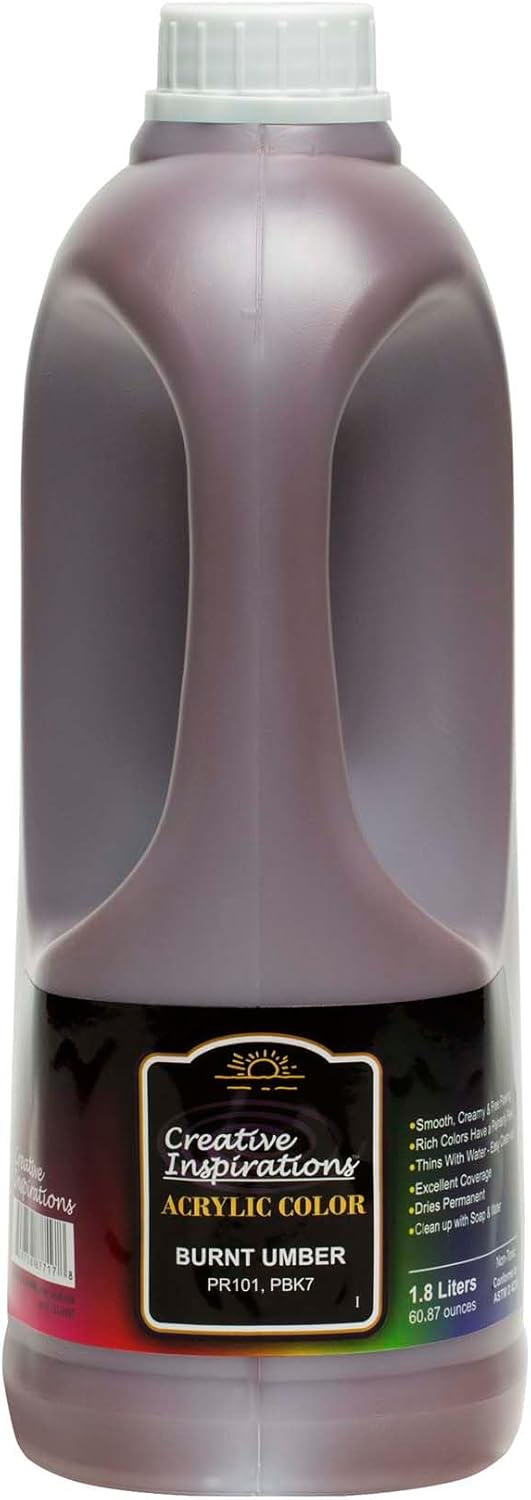 Creative Inspirations Acrylic Paint - Burnt Umber - 1.8 Liter