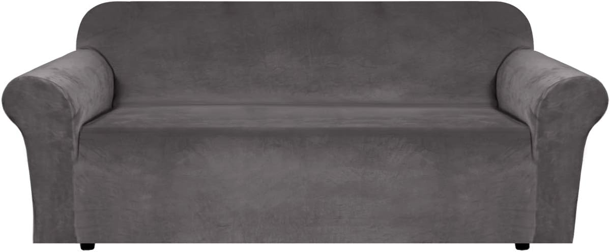 H.VERSAILTEX Stretch Velvet Sofa Covers for Large Couches