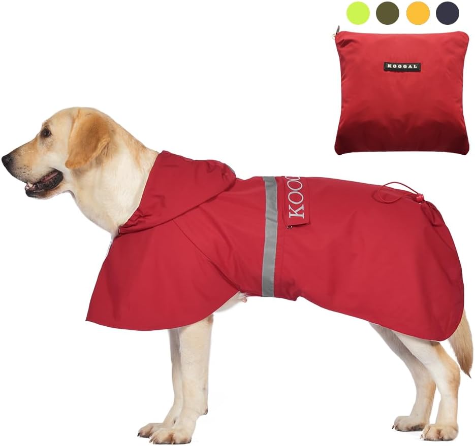 Pet Large Dog Raincoat Waterproof Apparel for Medium Large Dogs