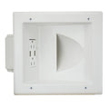 USB Recessed Media Outlet Box - Low Profile In-Wall Cable Management
