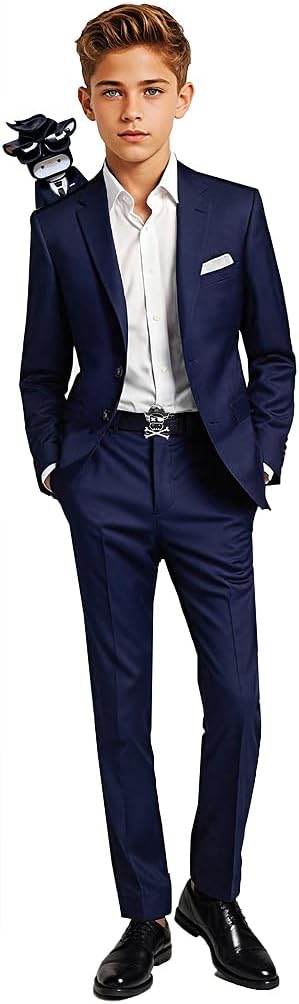 Boys' First Class Slim Fit Suits by Black n Bianco for Style