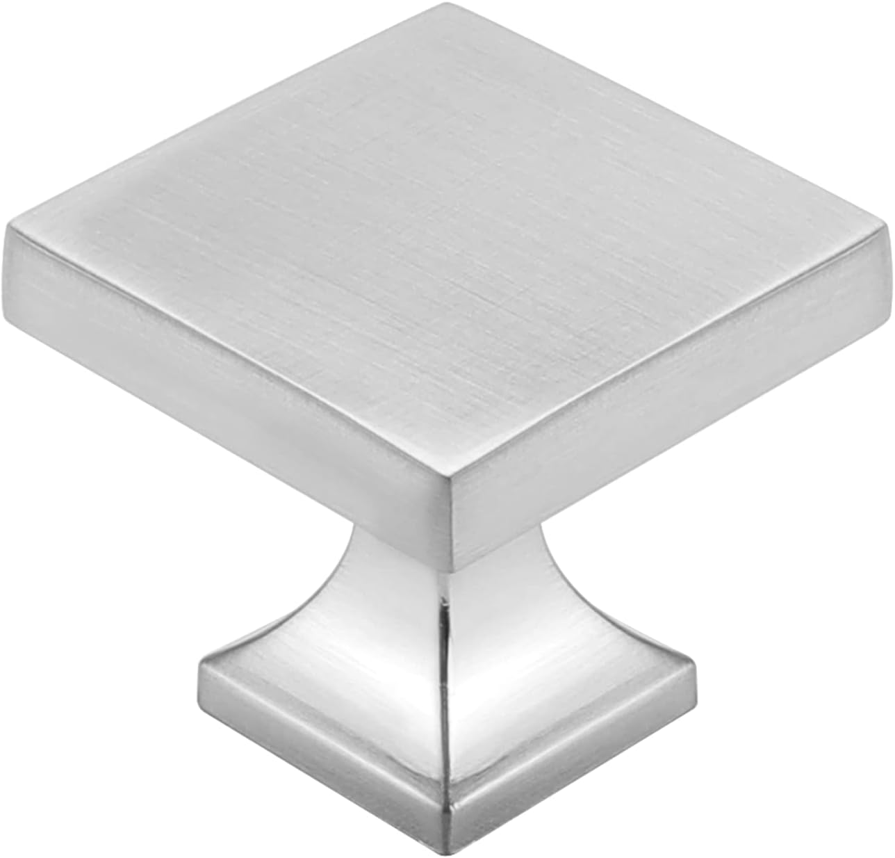 Brushed Nickel Cabinet Knobs - 25 Pack Square Drawer Hardware