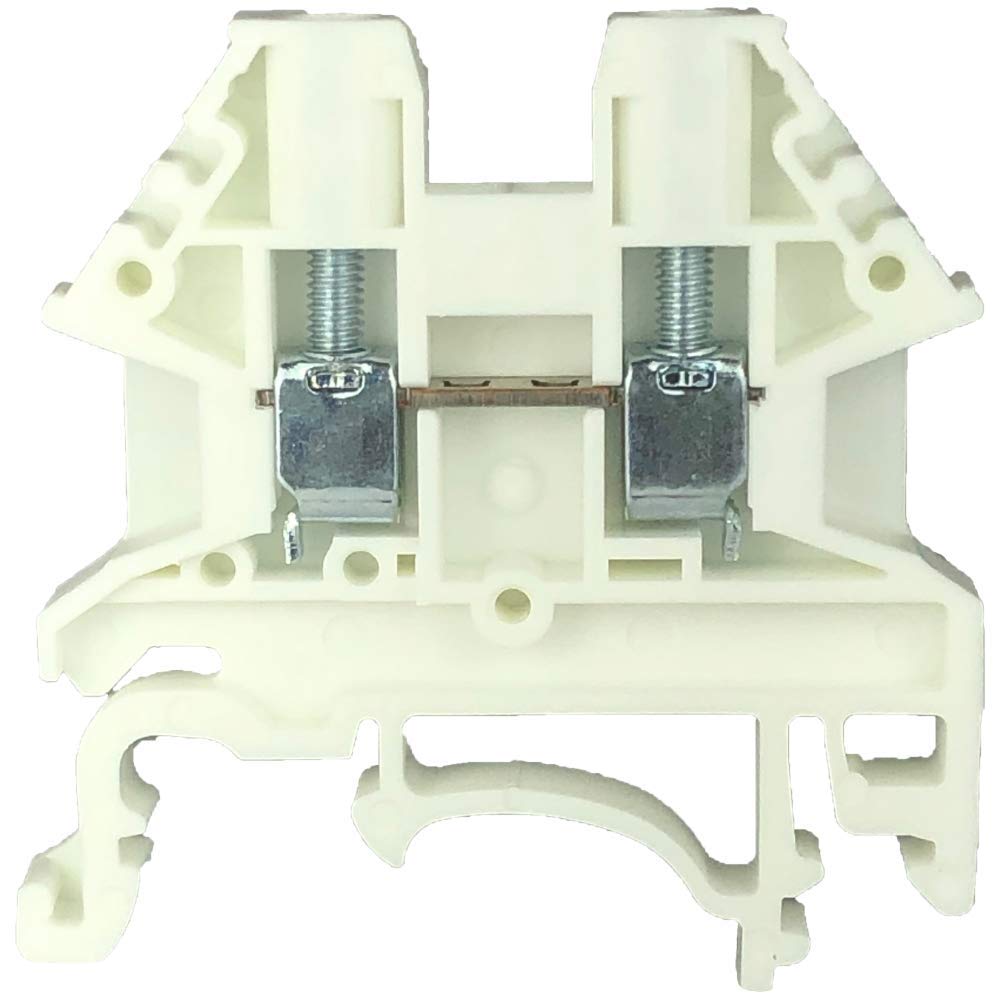 Dinkle White DK2.5N-WE DIN Rail Terminal Block for 12-22AWG