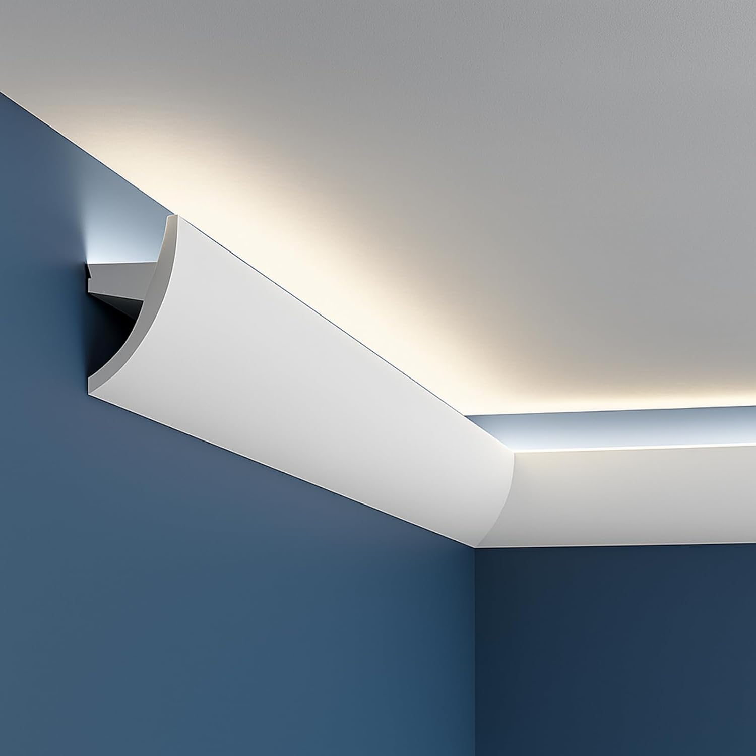 9Pcs Ceiling Crown Molding with LED Duct Kit for Lighting