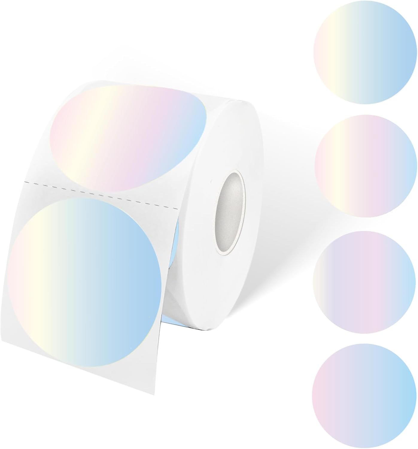 500/Roll Color Round Thermal Labels for DIY Logo Design