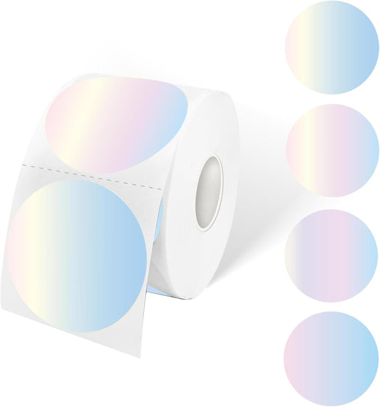 500/Roll Color Round Thermal Labels for DIY Logo Design