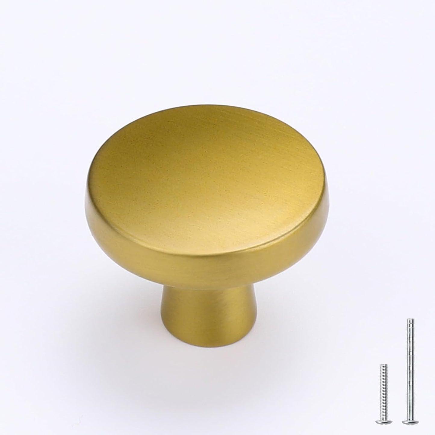 Brushed Brass Cabinet Knobs for Modern Kitchen Hardware