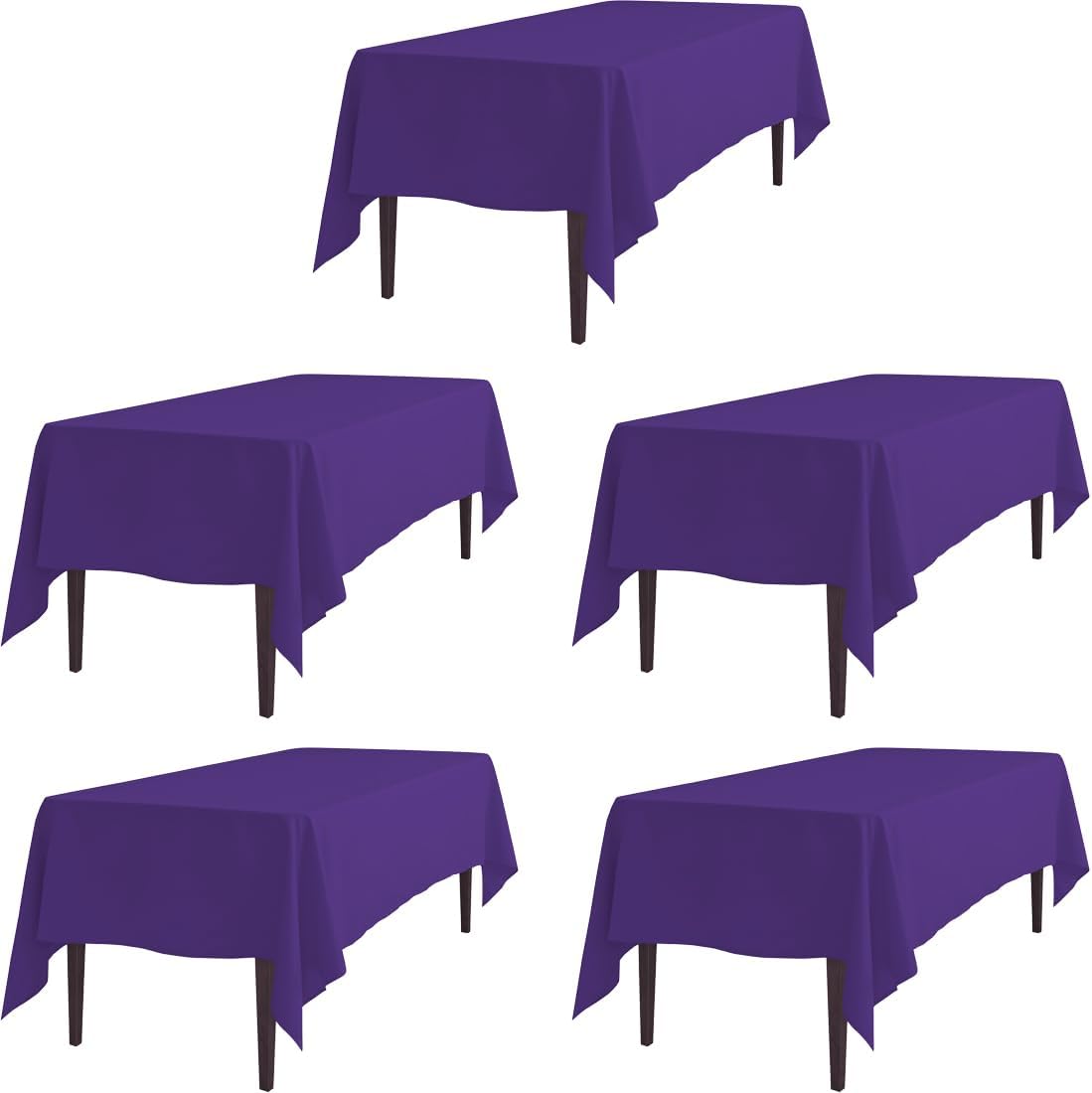 Purple Rectangular Tablecloths 70 x 120 Inches for Events