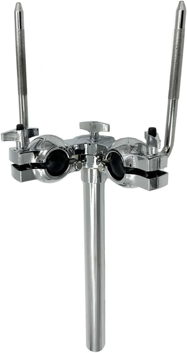 Double Tom Holder Adjustable L Rod Clamp Stand for Drummers