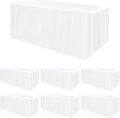 Fitted Rectangle Table Cloths 8ft Table Covers 6-Pack - Clean Event