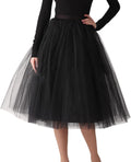 A-line Tulle Skirt Bridesmaid Petticoat Tutu - Full Layered Midi