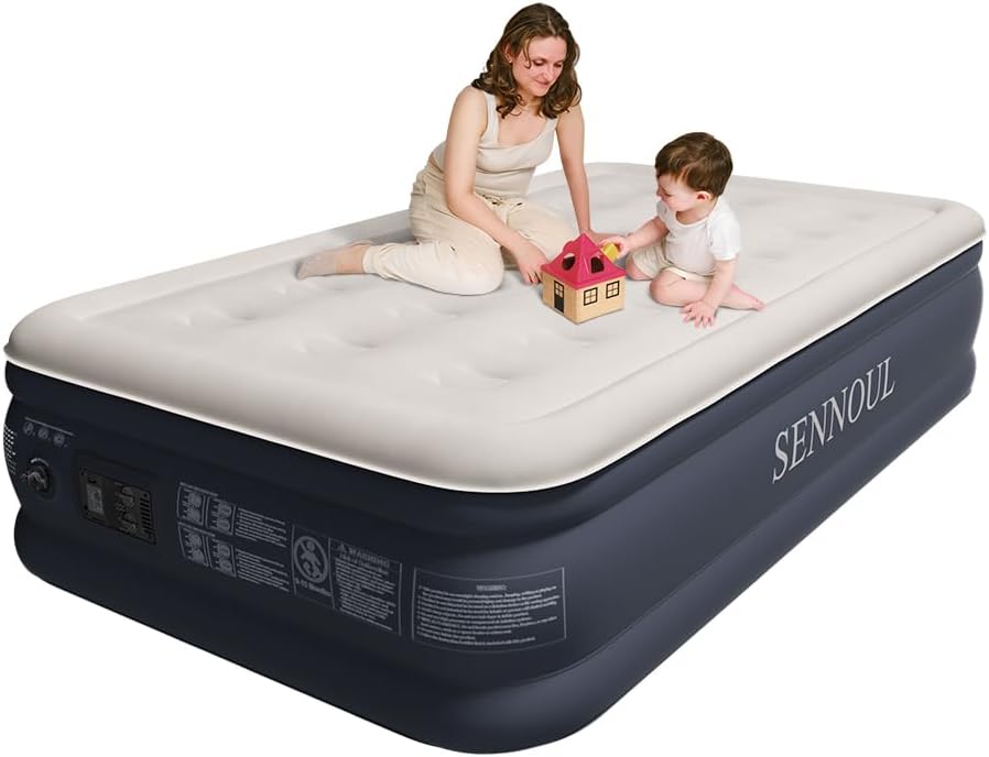 Air Mattress with Built in Pump for Quick Self Inflating Comfort