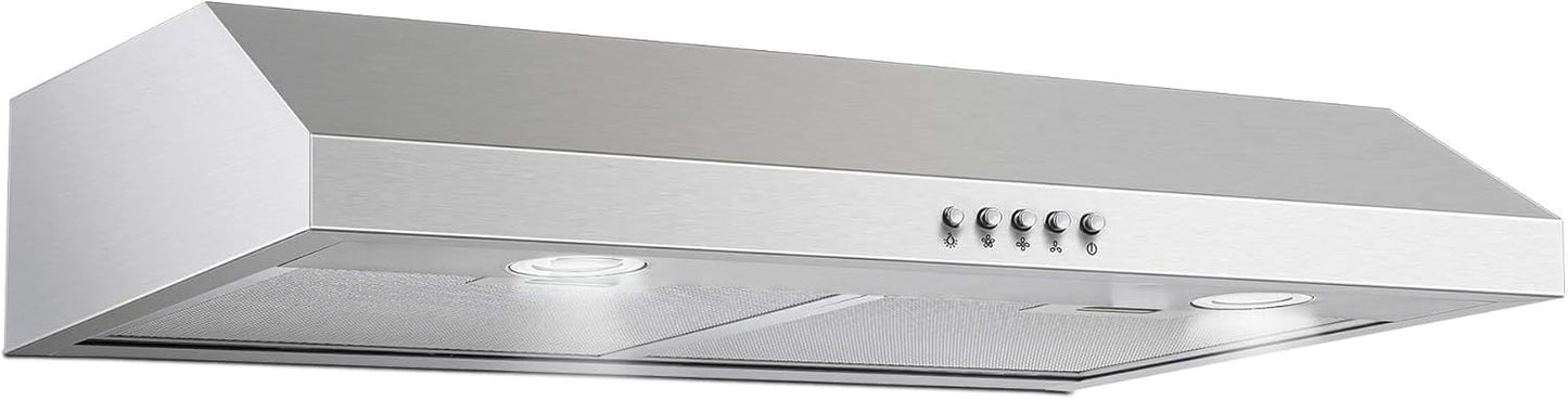 SNDOAS Under Cabinet Range Hood: 30 inch Ductless Kitchen Hood