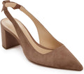 Pointed Toe Slingback Pumps with Bowknot - Classic Mid Block Heels all